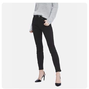 Banana Republic High Rise Skinny Jeans Black Sz 6 long -like new